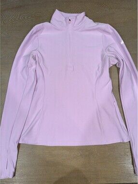 Alo Alosoft 1/2 Zip Rapid Pullover Sugarplum Pink?Fitted Top SIZE SMALL?